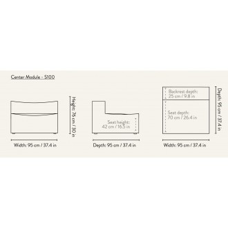 Module central S100 – Canapé CATENA