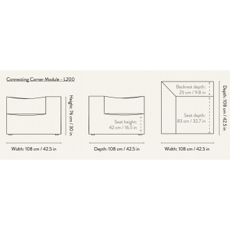 Angle L200 – Canapé CATENA