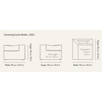 Connecting Corner module S200 – CATENA Sofa