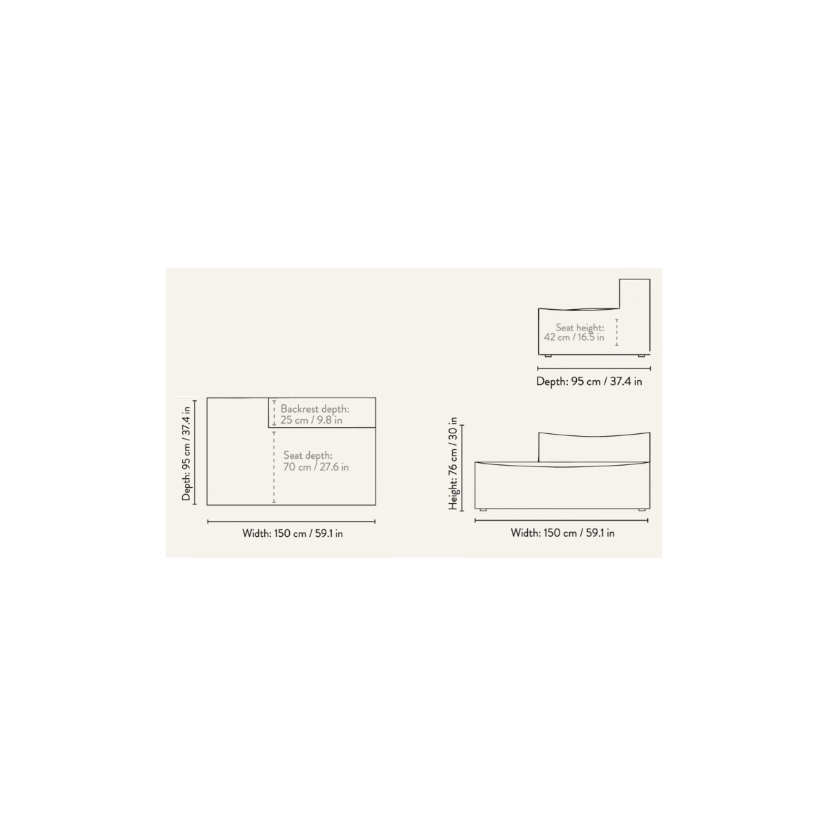 Open End Module Left S300 – CATENA Sofa