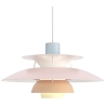 Louis Poulsen – Suspension PH5, pastel blue / pale rose / peach