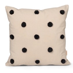 50x50cm – Dot tufted cushion cover – Sand and black - Ferm Living