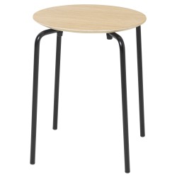 Herman stool – oiled oak – black legs - Ferm Living