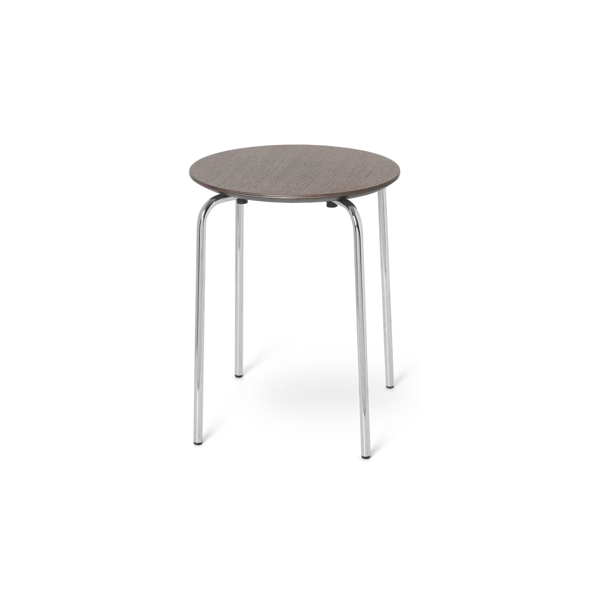 Herman Stool – dark stained – chrome legs - Ferm Living