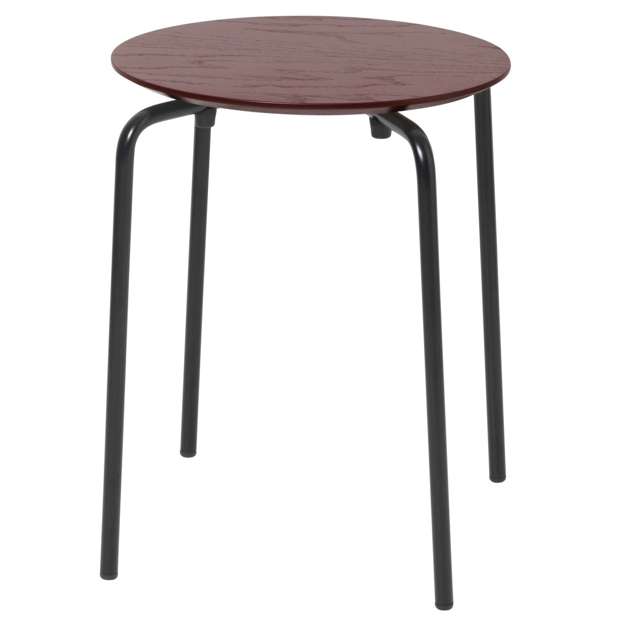 Herman Stool – red brown – black legs