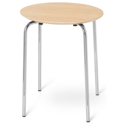 EPUISE - Tabouret Herman – chêne huilé – pieds chrome