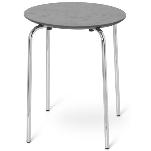 Tabouret Herman – gris chaud – pieds chrome - Ferm Living