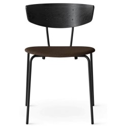 Chêne noir  / Fiord marron  / noir - chaise Herman rembourrée - Ferm Living