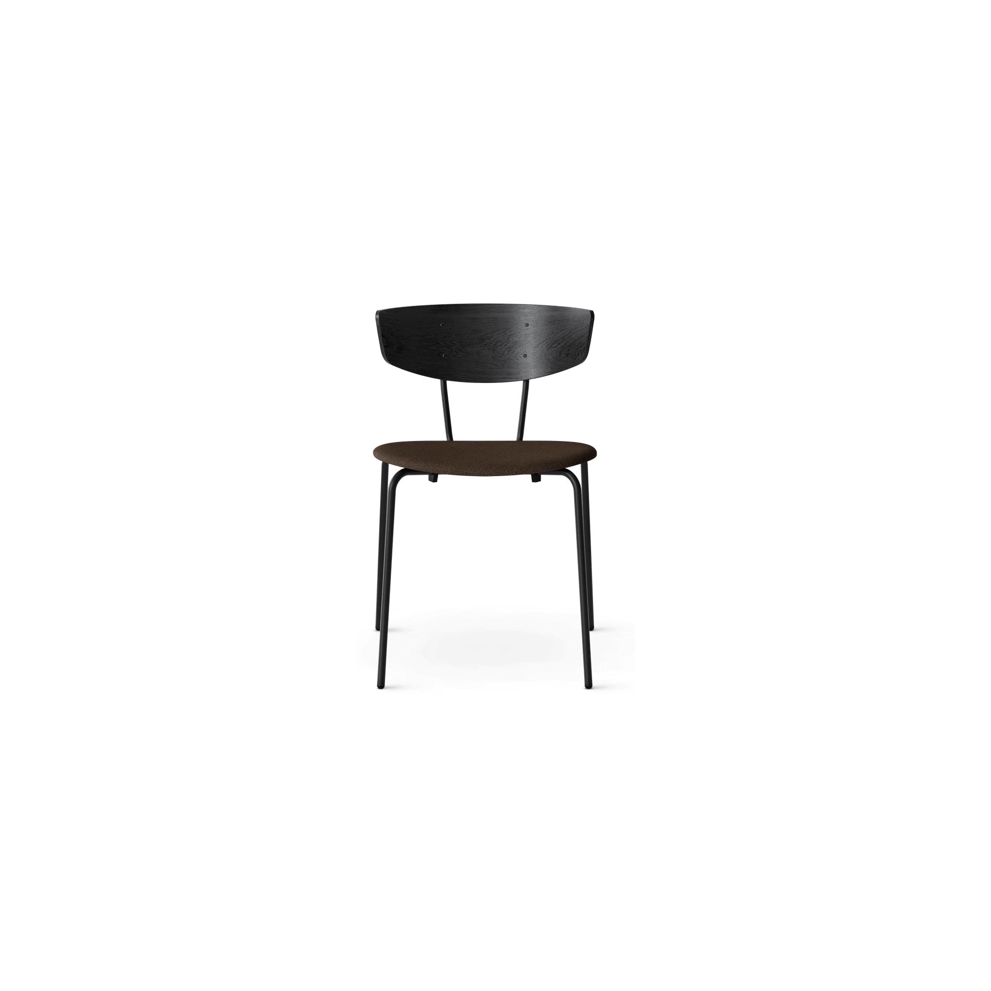 Chêne noir  / Steelcut trio marron  / noir - chaise Herman rembourrée - Ferm Living