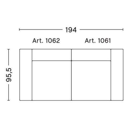 2-seater – combination 1 – Mags - HAY