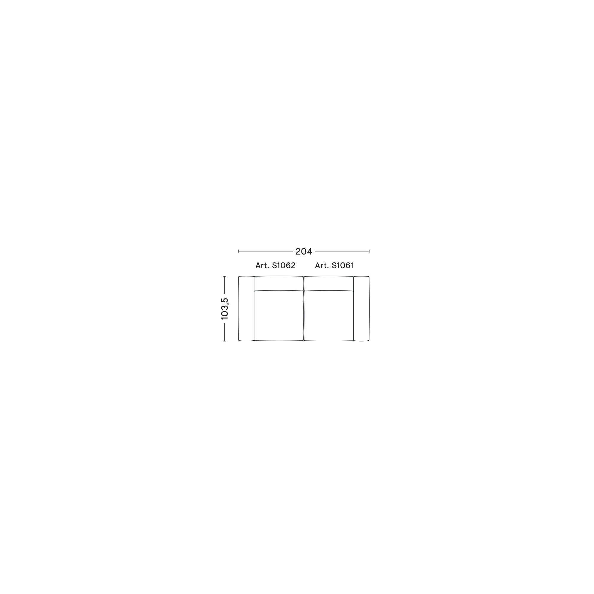 2-seater – combination 1 – Mags Soft - HAY