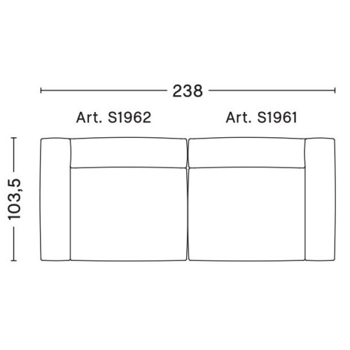 2,5-seater – combination 1 – Mags Soft - HAY