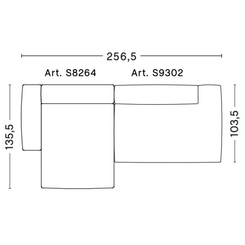 2,5 places – combinaison 3 (coin gauche) – Mags Soft Low - HAY