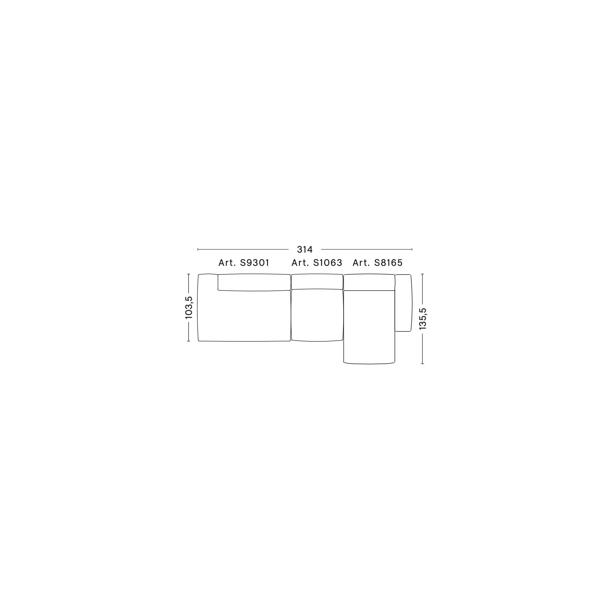 3 places – combinaison 3 (coin droit) – Mags Soft Low - HAY