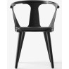 black Noble leather, black lacquered oak - In Between chair SK2 - &Tradition