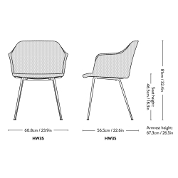 coque rembourrée – Chaise Rely HW35 - &Tradition