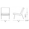 without armrest – Boomerang lounge chair HM1